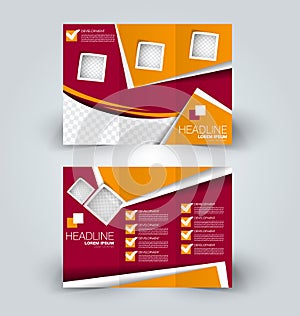 Brochure mock up design template for business, education, advertisement.