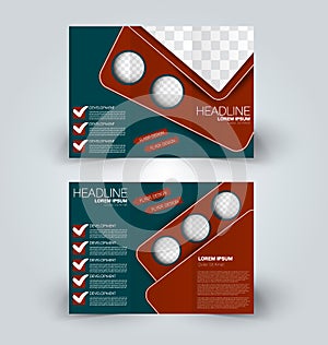 Brochure mock up design template for business, education, advertisement.