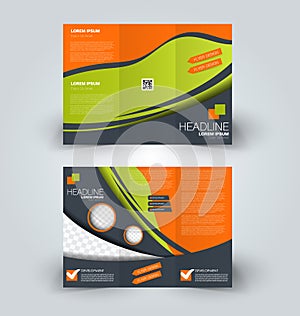 Brochure mock up design template for business, education, advertisement.