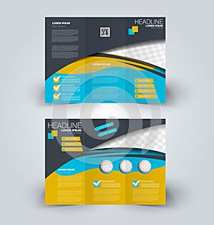 Brochure mock up design template for business, education, advertisement.