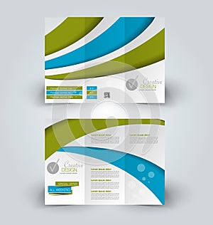 Brochure mock up design template for business, education, advertisement.