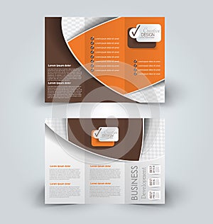 Brochure mock up design template for business, education, advertisement.