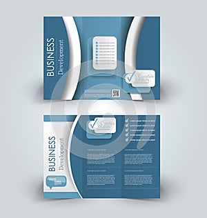 Brochure mock up design template for business, education, advertisement.