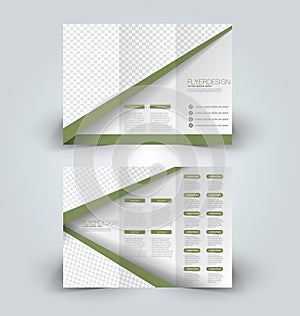 Brochure mock up design template for business, education, advertisement.