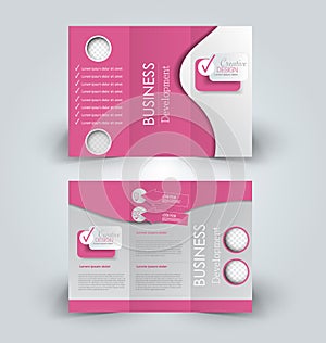 Brochure mock up design template for business, education, advertisement.