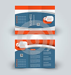 Brochure mock up design template for business, education, advertisement.