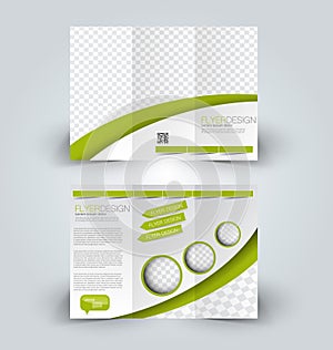 Brochure mock up design template for business, education, advertisement.