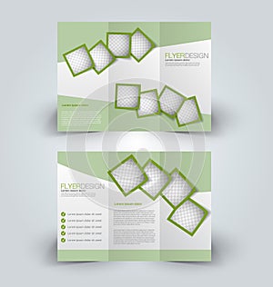 Brochure mock up design template for business, education, advertisement.