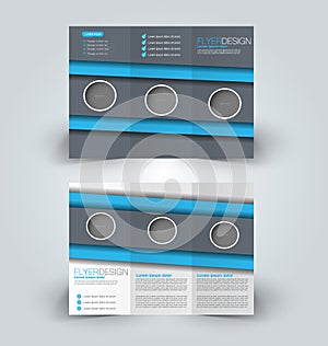 Brochure mock up design template for business, education, advertisement.