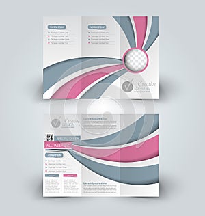 Brochure mock up design template for business, education, advertisement.