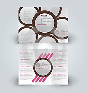 Brochure mock up design template for business, education, advertisement.