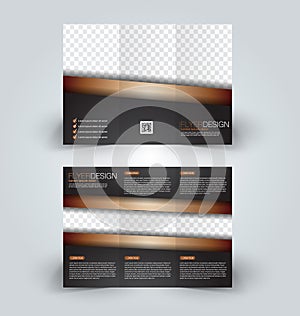 Brochure mock up design template for business, education, advertisement. Trifold booklet