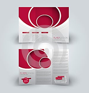 Brochure mock up design template for business, education, advertisement. Trifold booklet