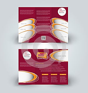 Brochure mock up design template for business, education, advertisement. Trifold booklet