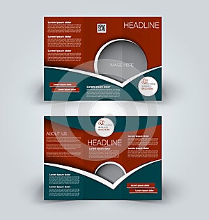 Brochure mock up design template for business, education, advertisement. Trifold booklet