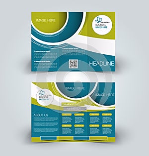 Brochure mock up design template for business, education, advertisement. Trifold booklet