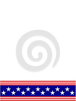 American abstract flag decorative patriotic border.