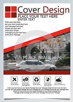 Brochure template for annual technology related reposts,vector design a4 layout with space for text and photos ten