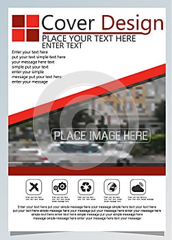 Brochure template for annual technology related reposts,vector design a4 layout with space for text and photos ten photo