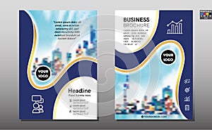 Brochure template. Creative design trend for professional corporate geometric style design. Vector illustration