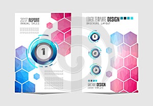 Brochure template, Flyer Design or Depliant Cover for business purposes.