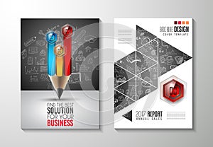 Brochure template, Flyer Design or Depliant Cover for business purposes.