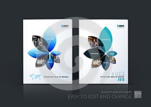 Brochure template layout collection, cover design annual report,