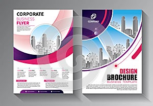 Brochure template layout, cover design annual report, magazine, flyer or booklet background