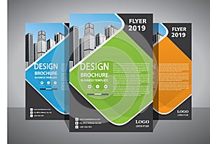 Brochure template layout, cover design annual report, magazine, flyer or booklet background