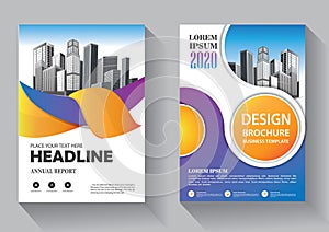 Brochure template layout, cover design annual report, magazine, flyer or booklet background