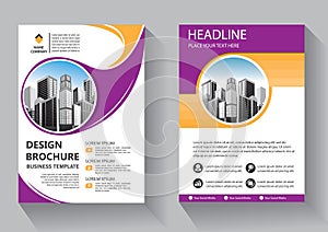 Brochure template layout, cover design annual report, magazine, flyer or booklet background