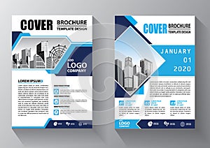 Brochure template layout, cover design annual report, magazine, flyer or booklet background