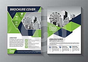 Brochure template layout, cover design annual report, magazine, flyer or booklet background