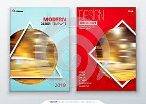 Brochure template layout design. Corporate business annual report, catalog, magazine, flyer mockup. Creative modern