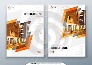 Brochure template layout design. Corporate business annual report, catalog, magazine, flyer mockup. Creative modern