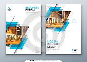 Brochure template layout design. Corporate business annual report, catalog, magazine, flyer mockup. Creative modern