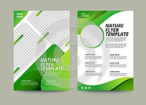 Brochure template layout design. Corporate business annual report, catalog, magazine mockup. Layout with modern nature elements an