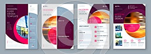 Brochure Template Layout Design Set Corporate Business Annual Report Catalog Magazine Flyer Mockup Creative Modern