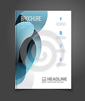 Brochure template vector illustration, cover design annual repor photo