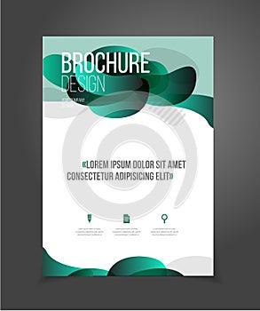 Brochure template vector illustration, cover design annual repor photo