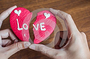 Brocken heart cookie