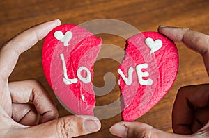 Brocken heart cookie