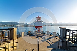 Brockton Point Lighthouse at Stanley Park in Vancouver bc Canada photo
