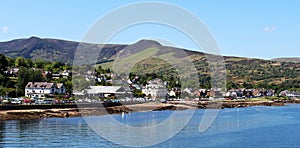 Brodick on the Isle of Arran from ferry arriving