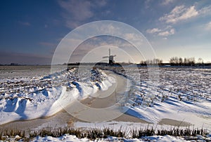 The Broekmolen in a winter landscape