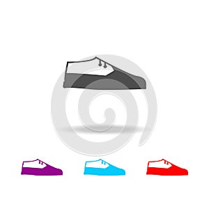 brogue, leafers shoes icon. Elements of clothes in multi colored icons for mobile concept and web apps. Icons for website design a