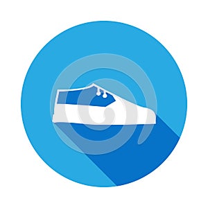 brogue, loafers shoes icon with long shadow. Signs and symbols can be used for web, logo, mobile app, UI, UX