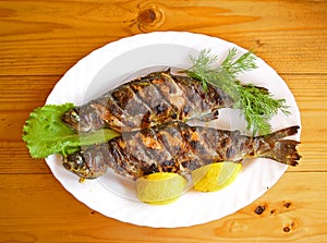 Broiled fish photo