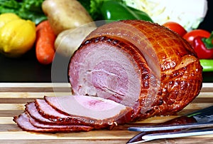 Broiled sweet ham