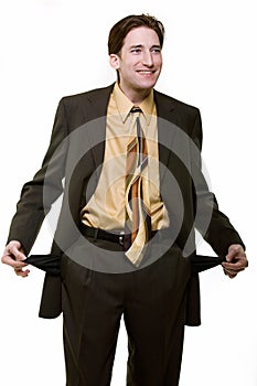 Broke business man